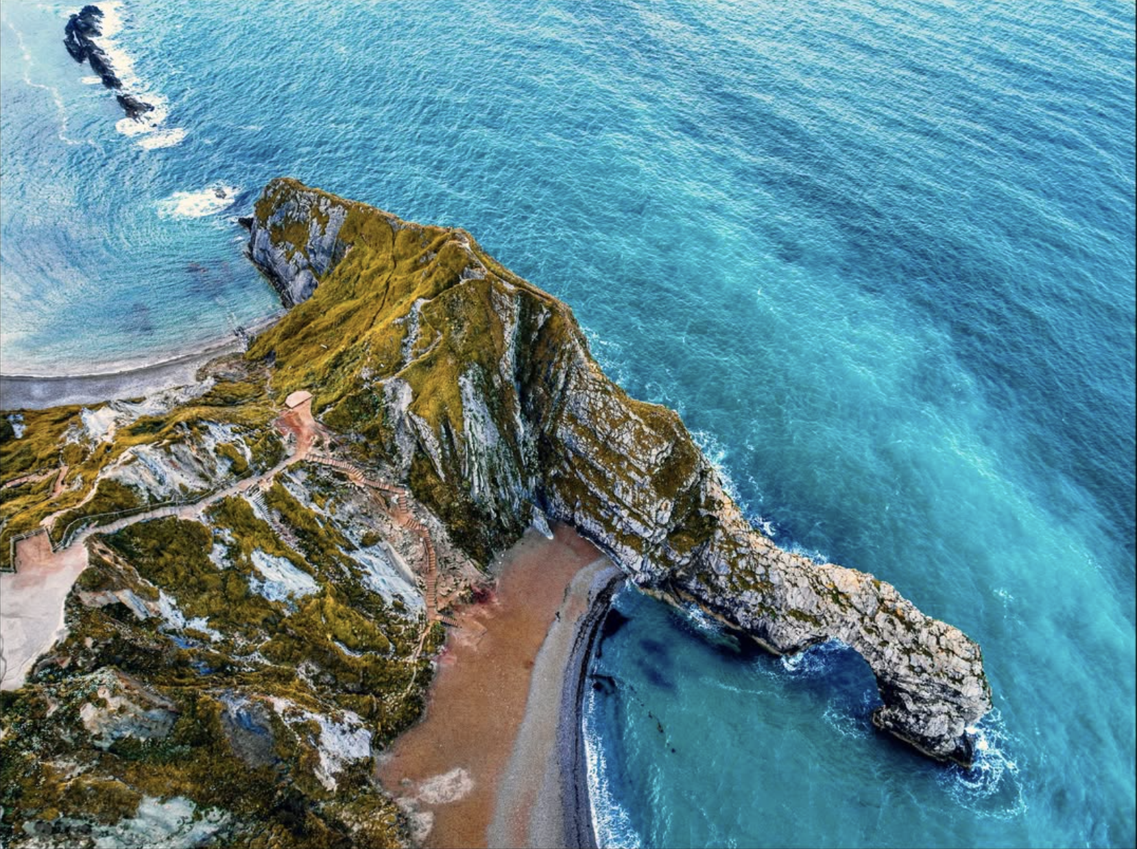 Aerial coastal landscape by B. Square